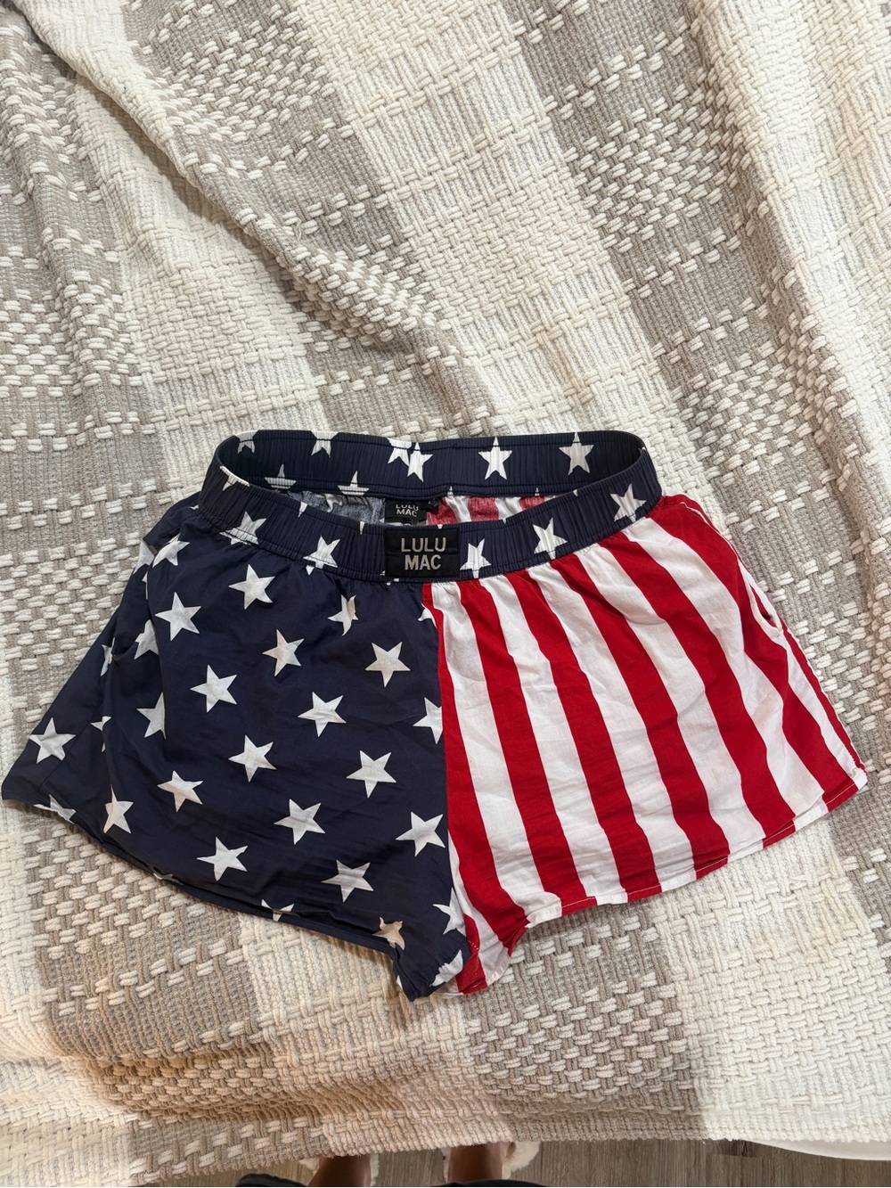 Women's High-Waist Americana Star & Stripe Shorts - Red, White & Blue